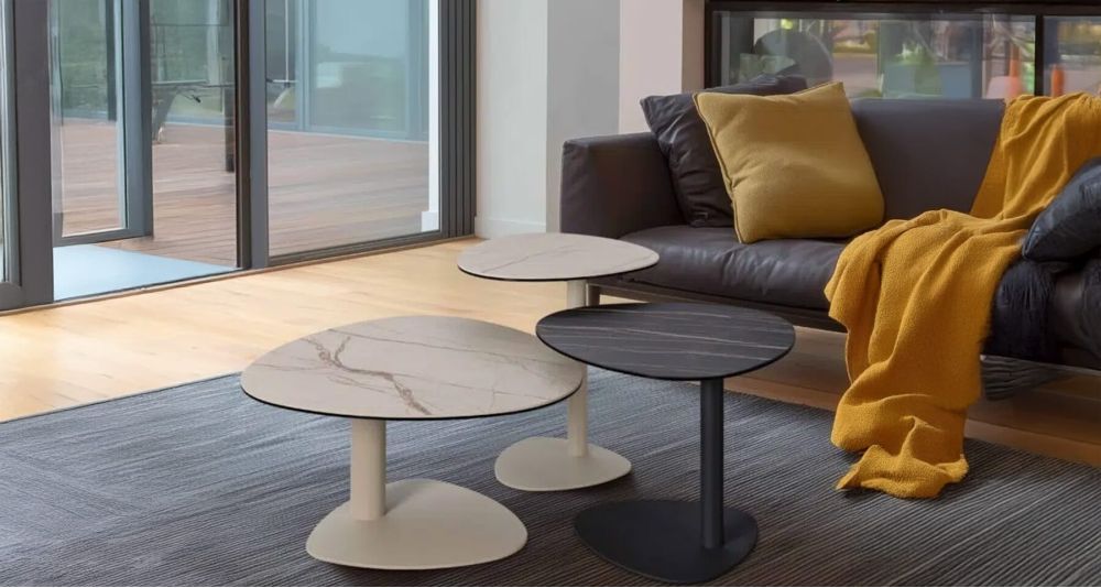 Table basse céramique forme pétale Sintra