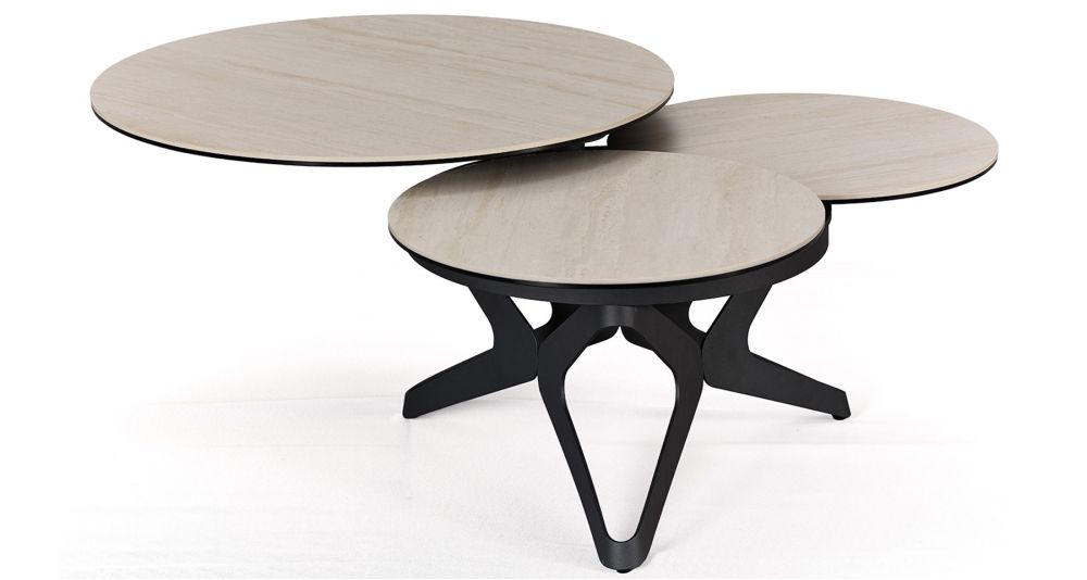 Table basse 3 plateaux Sydney en céramique