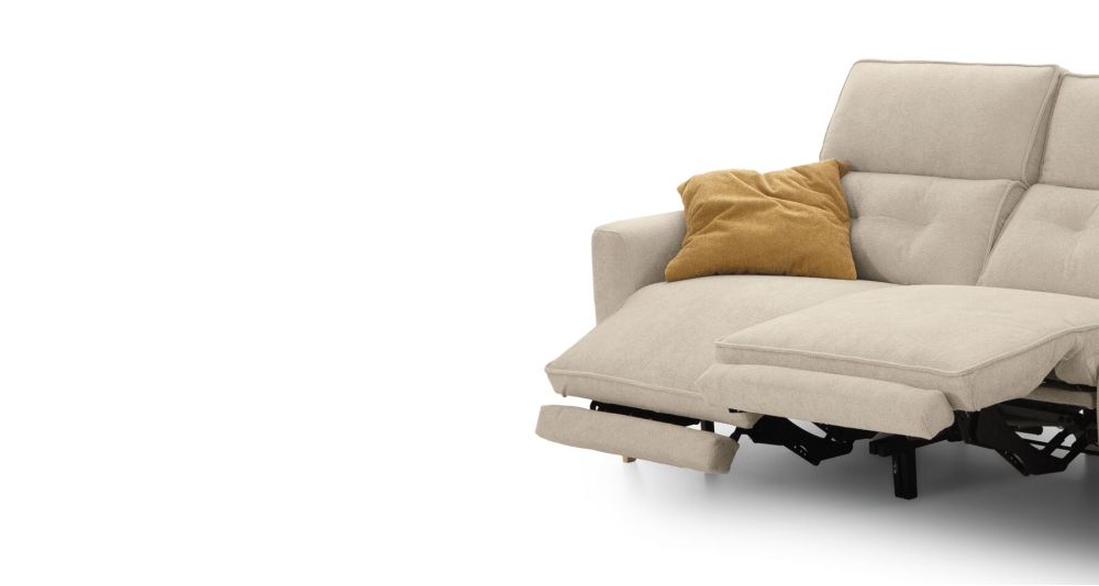 Canapé d'angle ottoman avec relax électrique Ponti
