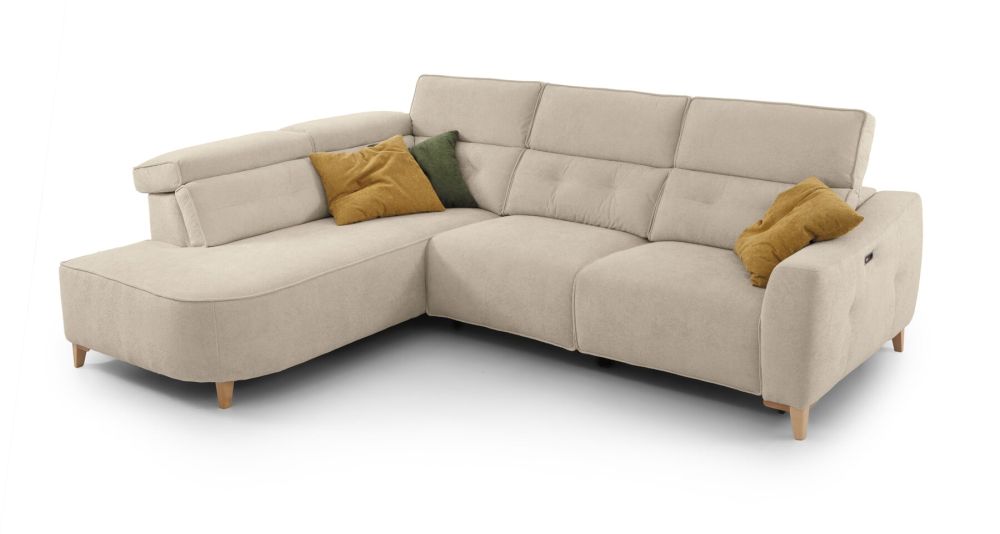 Canapé d'angle ottoman avec relax électrique Ponti