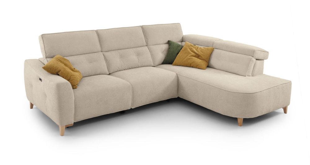 Canapé d'angle ottoman avec relax électrique Ponti