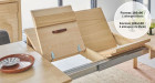 allonges papillons de la table Rivage en bois