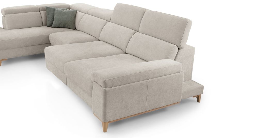 Canapé d'angle coulissant à ressorts ensachés Sérénité