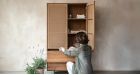 Vitrine Cora en teck et corde de papier - 6