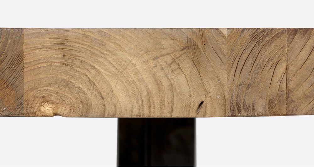 Table ronde en teck massif recyclé Jati