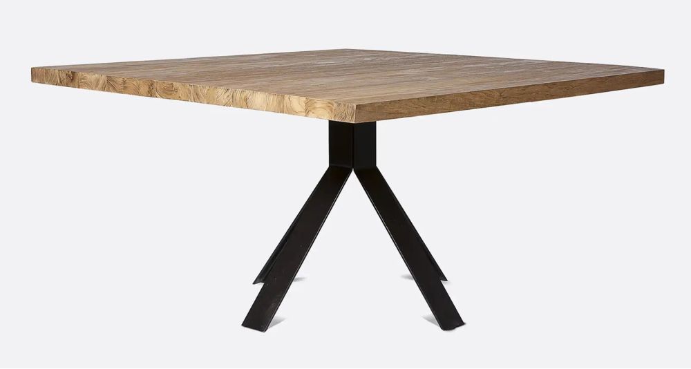 Table carrée en teck recyclé 140 x 140 cm Jati