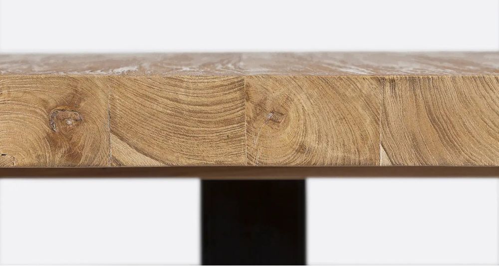 Table carrée en teck recyclé 140 x 140 cm Jati