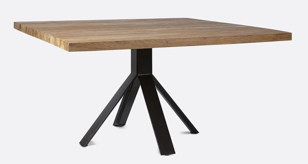 Table carrée en teck recyclé 140 x 140 cm Jati
