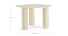 Table Dacca diamètre 120 cm - Blanc - 7