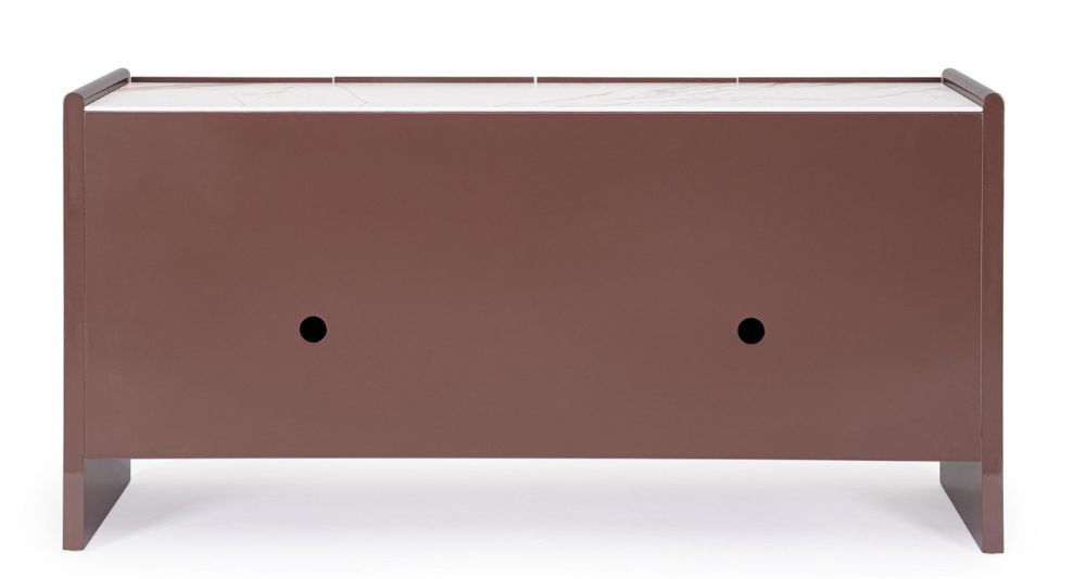 Buffet 4 portes couleur brique brillante Otilia