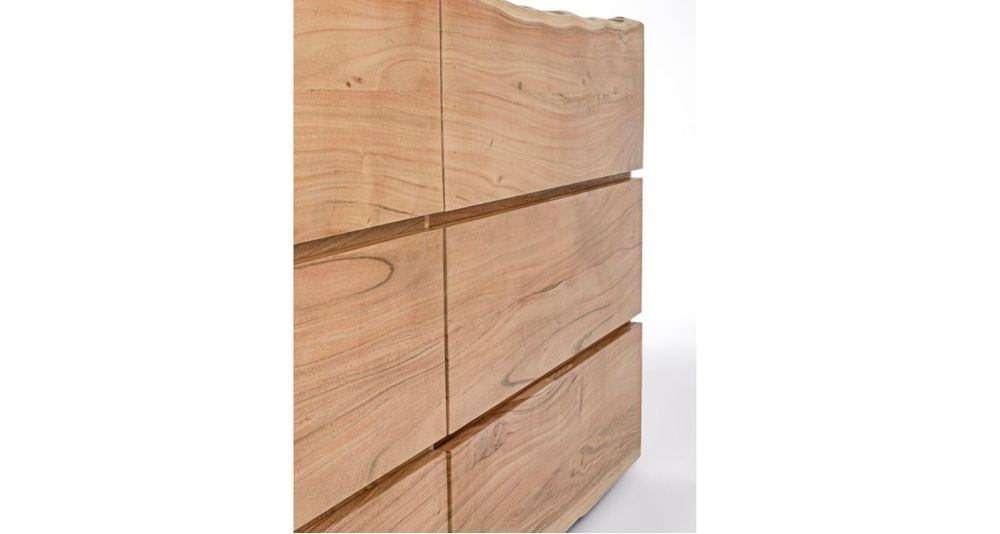 Commode 6 tiroirs en bois clair Aron