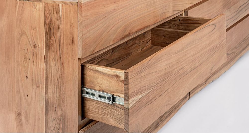 Commode 6 tiroirs en bois clair Aron