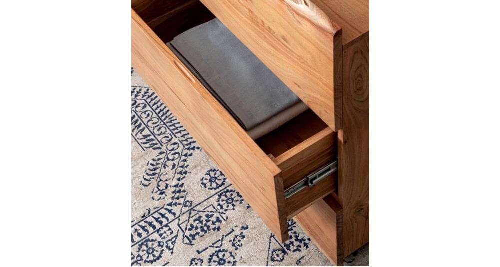 Commode 6 tiroirs en bois clair Aron