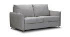Canapé convertible 3 places tissu gris clair Soft