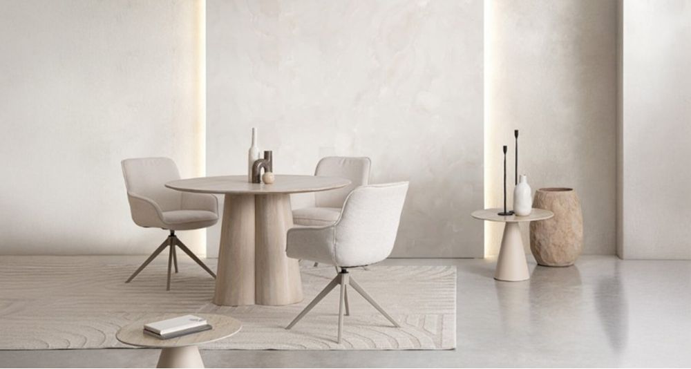 Table ronde diamètre 120 cm en bois Nassor