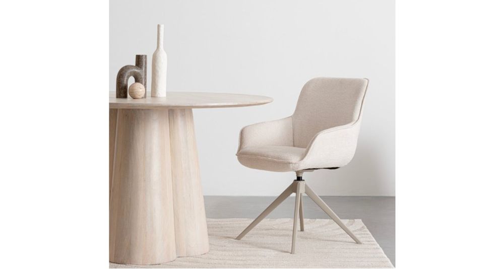 Table ronde diamètre 120 cm en bois Nassor