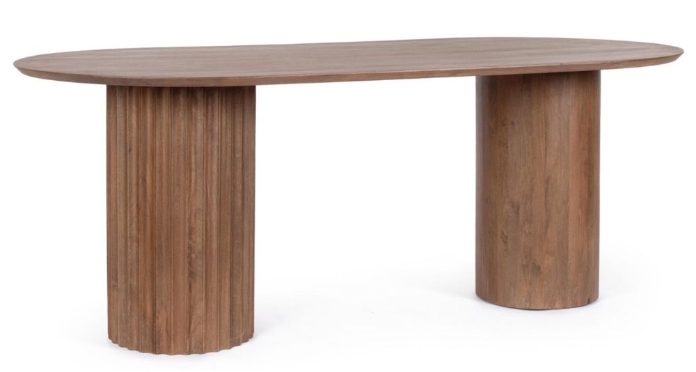 Table Orissa 200 x 90 cm en bois, repas 6 personnes chaleureux