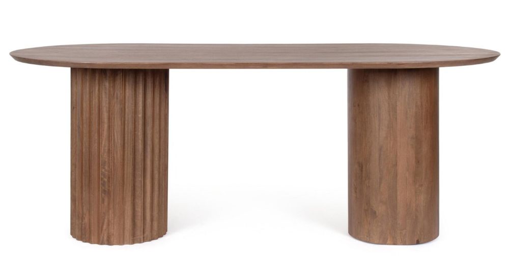 Table Orissa 200 x 90 cm en bois, repas 6 personnes chaleureux