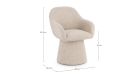 Lot 4 fauteuils de salle à manger pivotants Antara - Beige - 8
