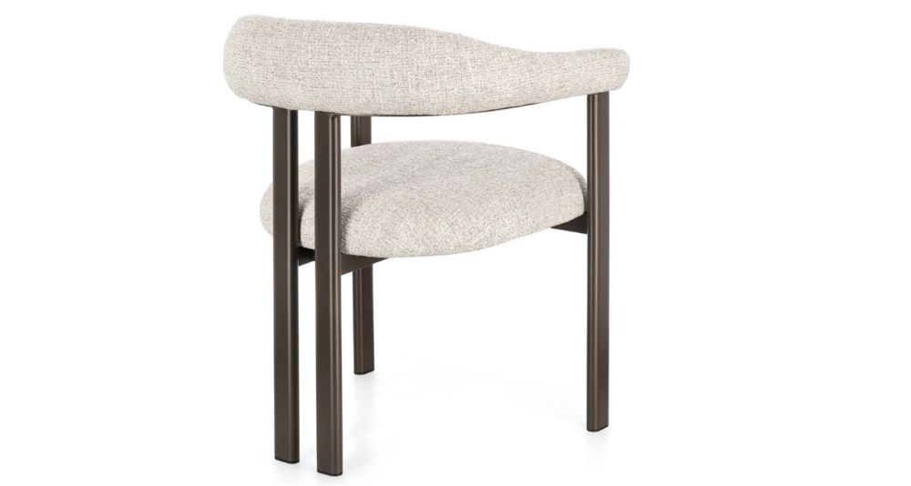 Lot de 4 chaises Giuditta en tissu bouclé, douceur tendance