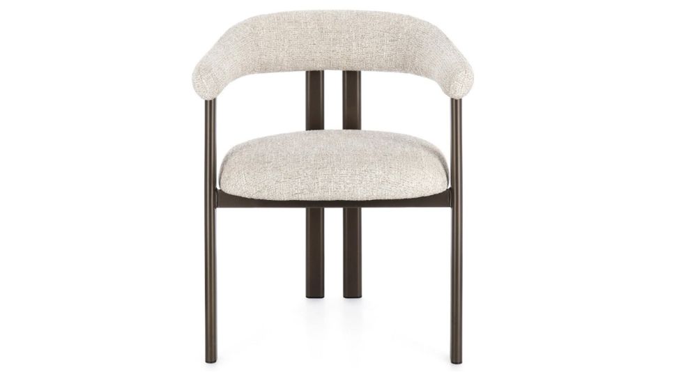 Lot de 4 chaises Giuditta en tissu bouclé, douceur tendance