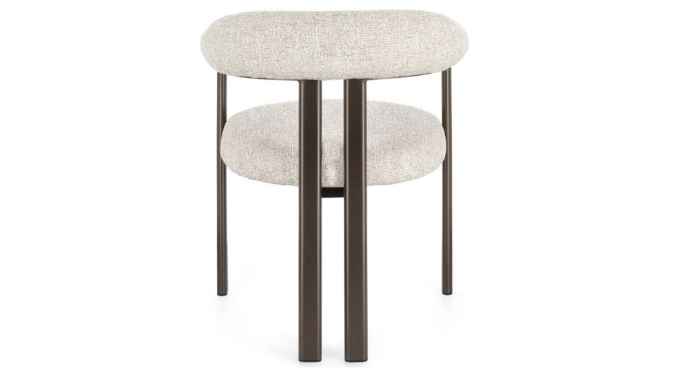Lot de 4 chaises Giuditta en tissu bouclé, douceur tendance
