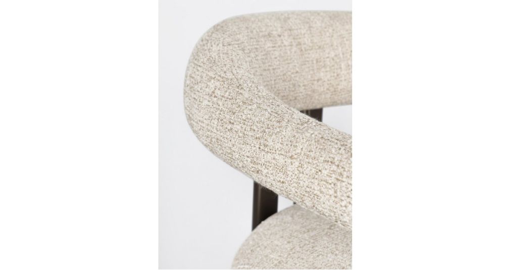 Lot de 4 chaises Giuditta en tissu bouclé, douceur tendance