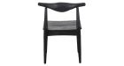 Lot 2 chaises acacia massif noir Lucien - 3