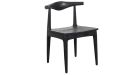 Lot 2 chaises acacia massif noir Lucien - 2