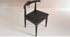 Lot 2 chaises acacia massif noir Lucien - 4