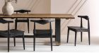 Lot 2 chaises acacia massif noir Lucien - 7