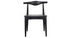 Lot 2 chaises acacia massif noir Lucien - 1