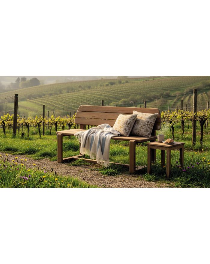 Banc 160 cm en teck recyclé Leon