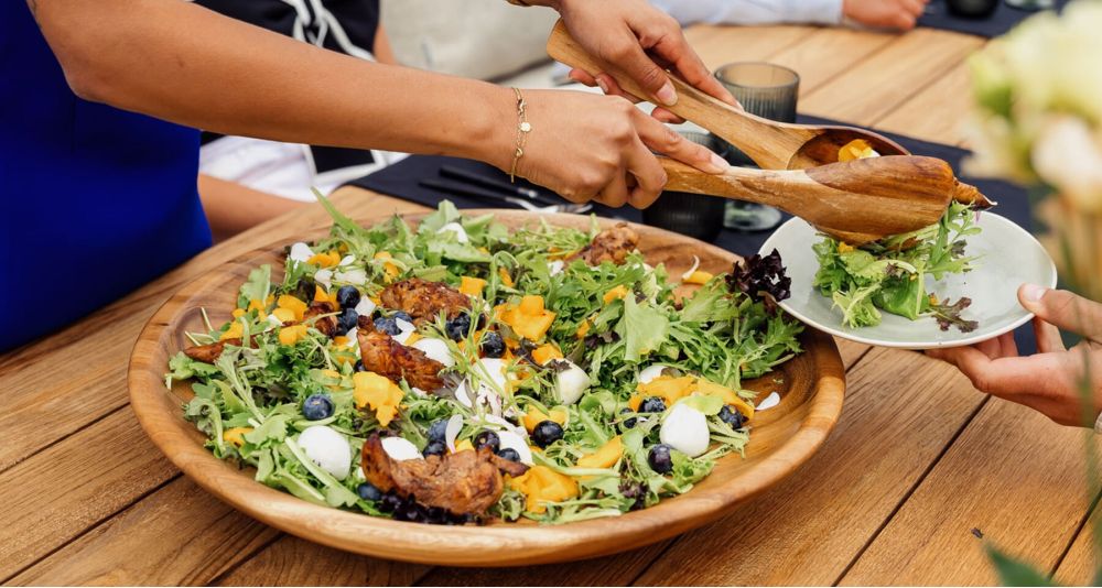 Table repas basse en teck recyclé Susan