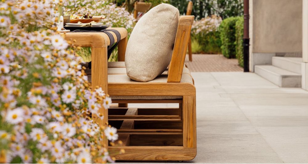 Fauteuil de jardin en teck recyclé Susan