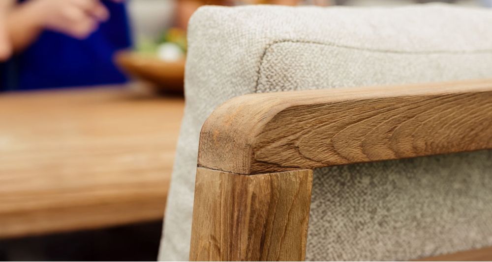 Fauteuil de jardin en teck recyclé Susan
