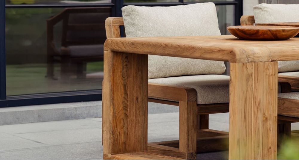 Fauteuil de jardin en teck recyclé Susan