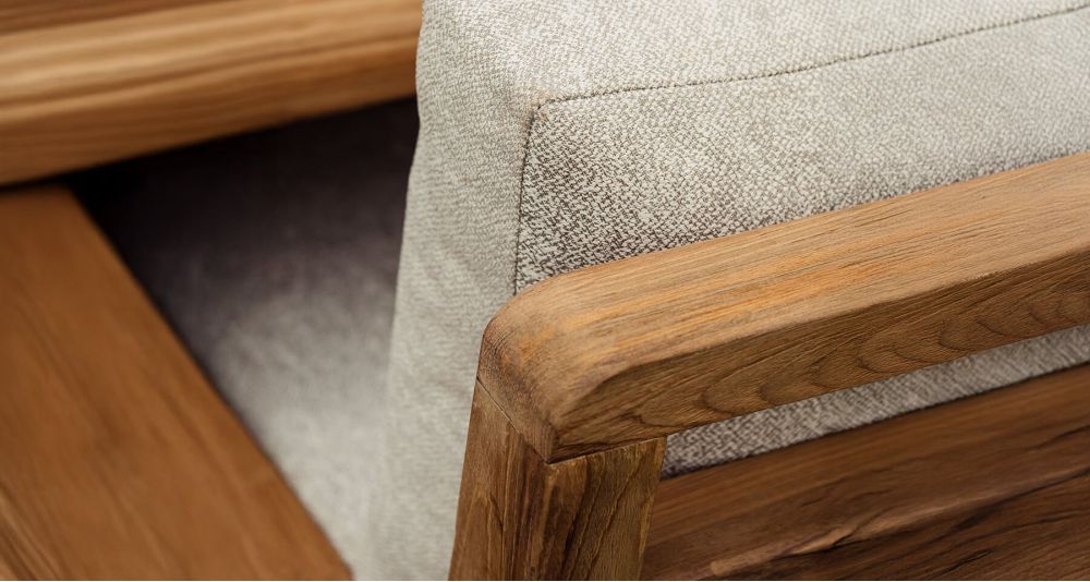 Fauteuil de jardin en teck recyclé Susan