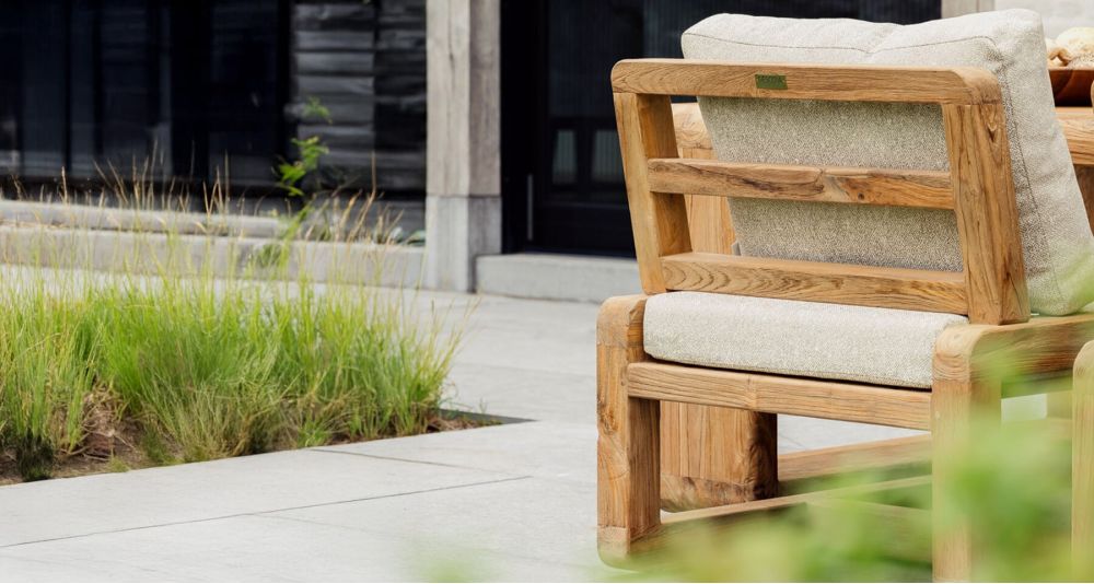 Fauteuil de jardin en teck recyclé Susan