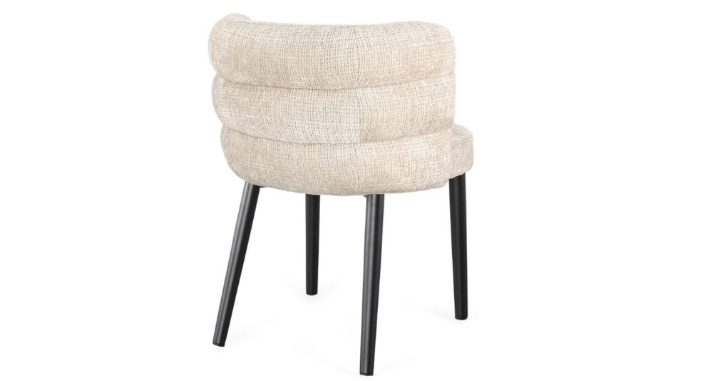 Lot 4 fauteuils de salle à manger en tissu Ilma