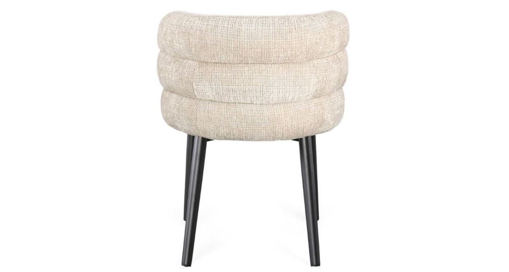 Lot 4 fauteuils de salle à manger en tissu Ilma