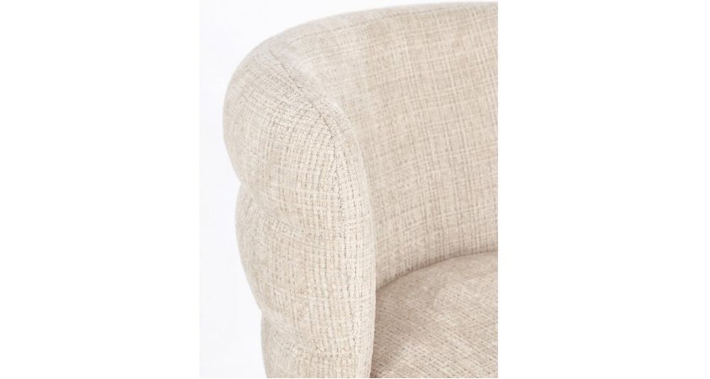 Lot 4 fauteuils de salle à manger en tissu Ilma