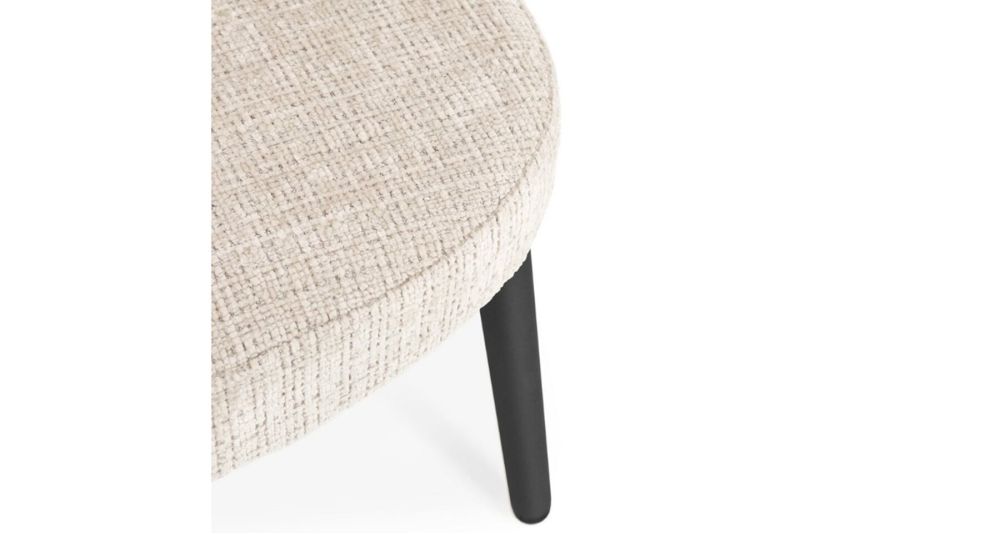Lot 4 fauteuils de salle à manger en tissu Ilma