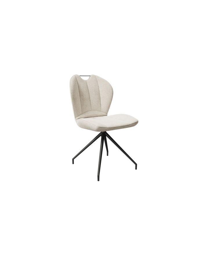 Lot 2 chaises matelassées pivotantes New York blanc cassé