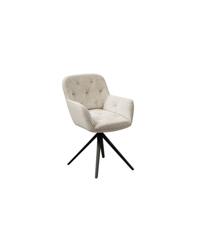 Lot 2 chaises pivotantes Charleston blanc cassé