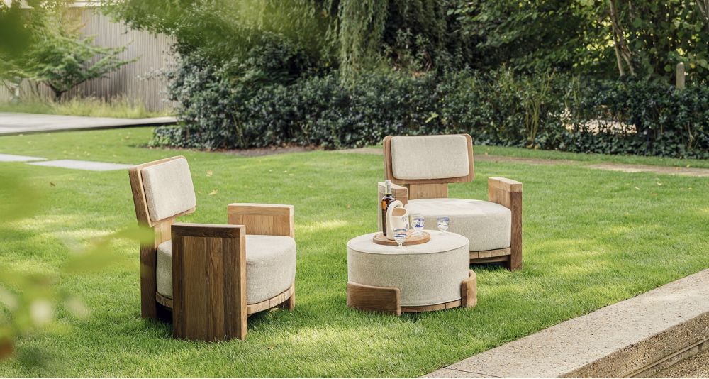 Fauteuil de jardin teck recyclé Fiona