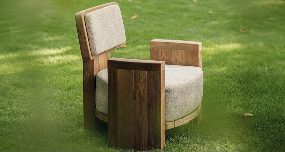 Fauteuil de jardin teck recyclé Fiona