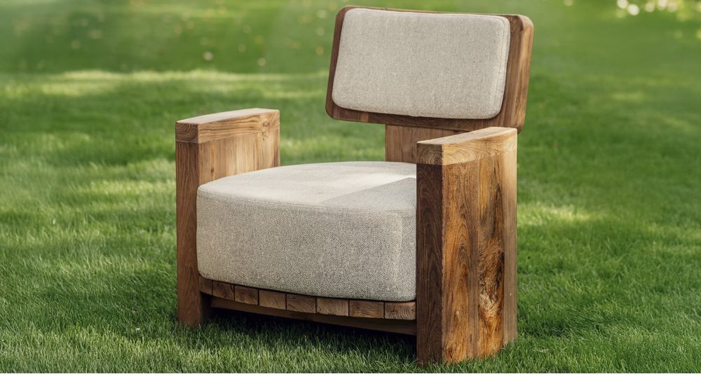 Fauteuil de jardin teck recyclé Fiona
