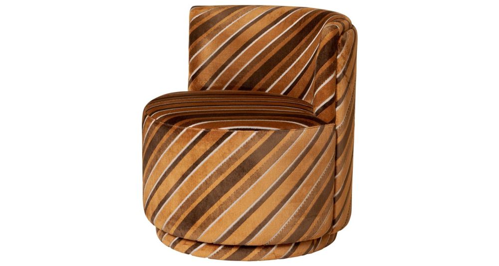 Fauteuil rotatif aspect velours Métro