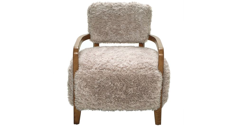 Fauteuil en fausse fourrure style contemporain Gengis